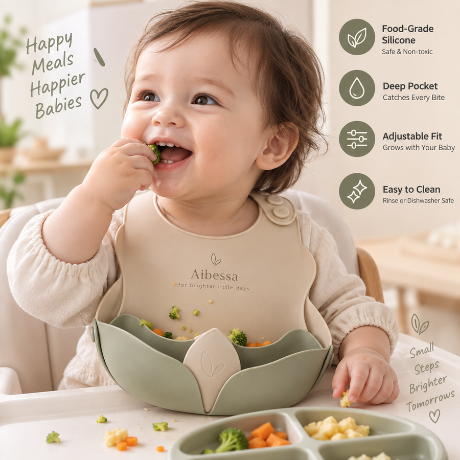 PetalCatch Silicone Feeding Bib